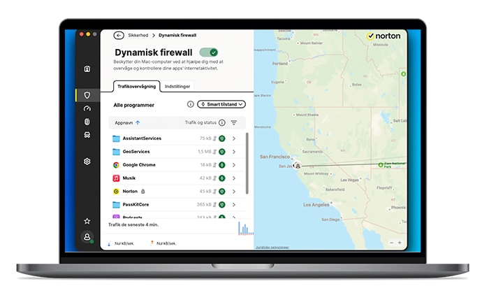 Billede: MacBook med Norton Security, der ikke er konfigureret.