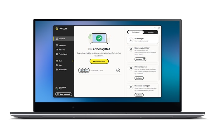 Billede: MacBook beskyttet med Norton.